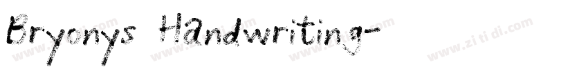 Bryonys Handwriting字体转换
